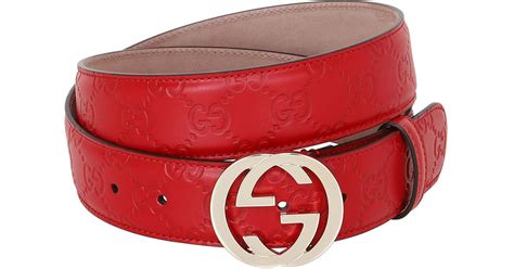 red gucci belts